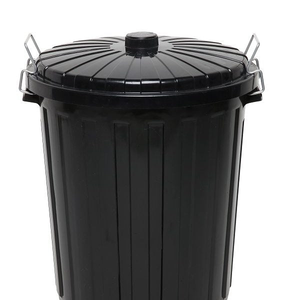 Plastic Garbage Bin with Lid 73l Green