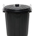 Plastic Garbage Bin with Lid 73l Green