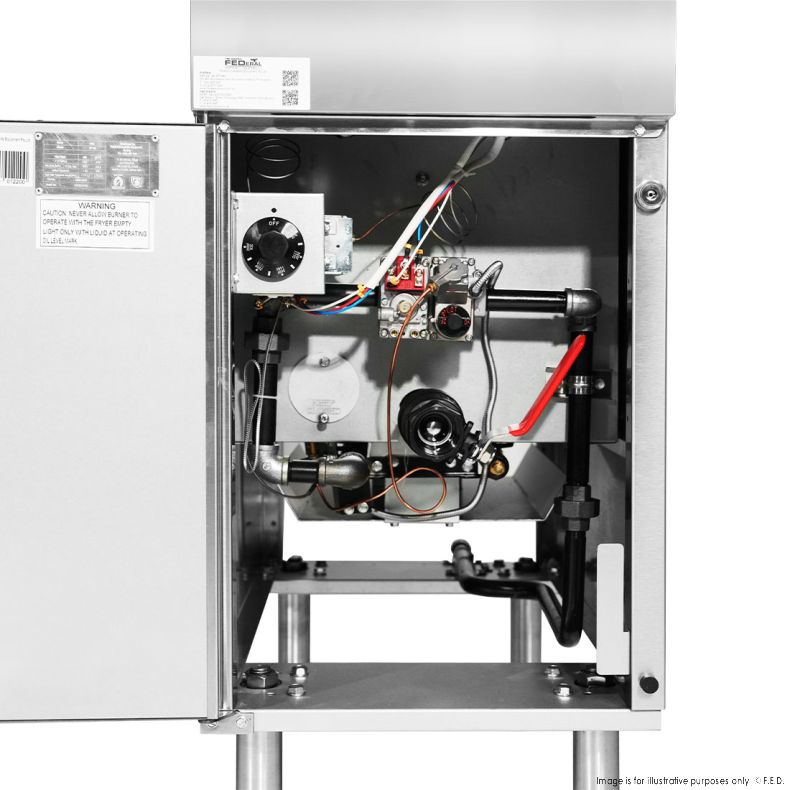 Gas V-PAN fryer LPG 104MJ 400x784X1178mm