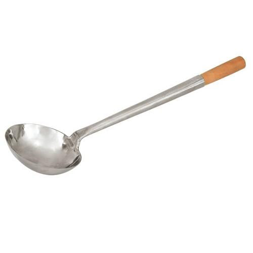 LADLE CHINESE S/S 114MM WOOD HANDLE