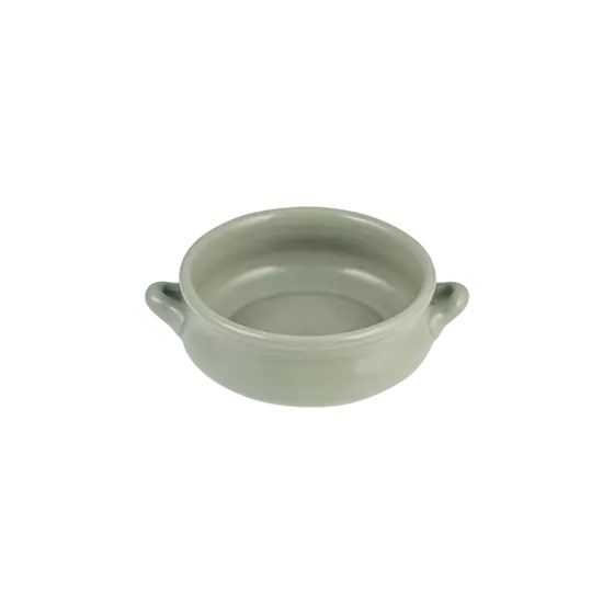 DISH ROUND SPANISH W/H 130X50MM 410ML PEARL PISTACHIO ZUMA