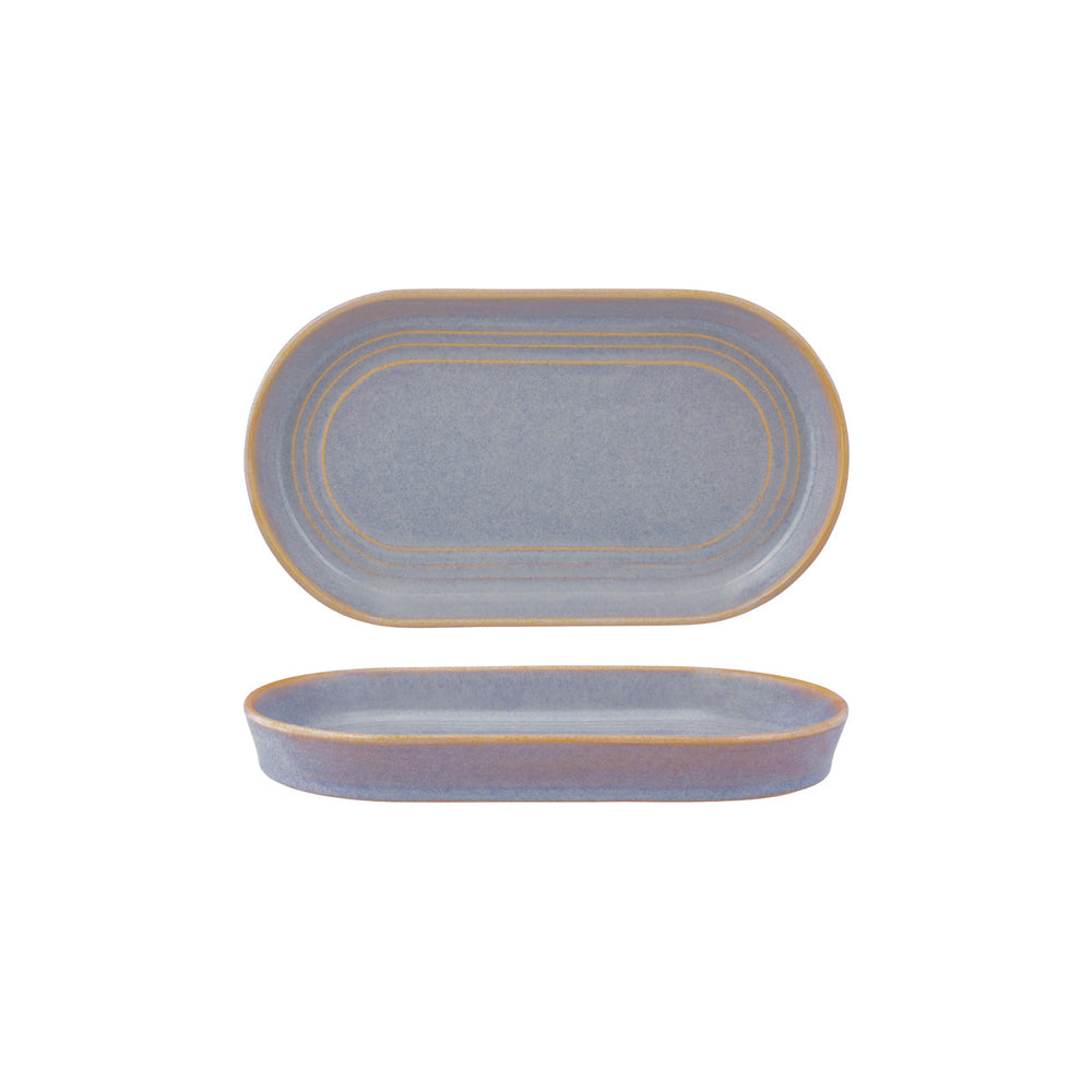 PLATTER OVAL -240x137x27mmAZURE BLUE