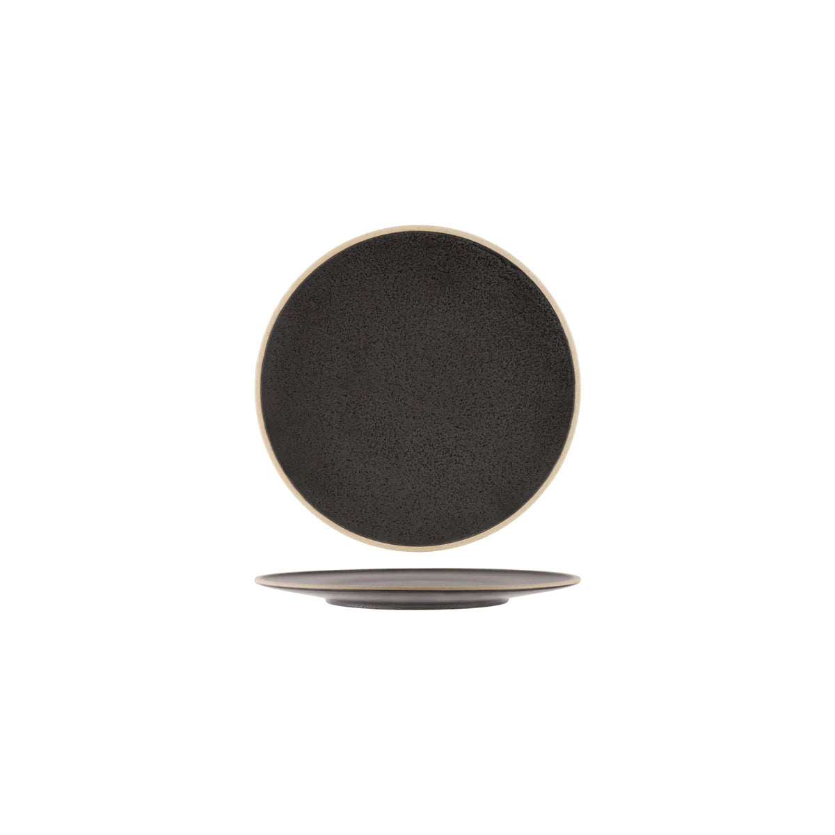 Soho Speckle Black Round Plate 210mm