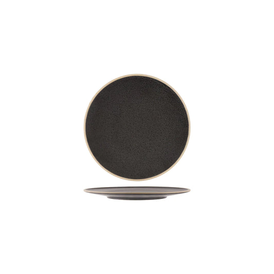 Soho Speckle Black Round Plate 210mm