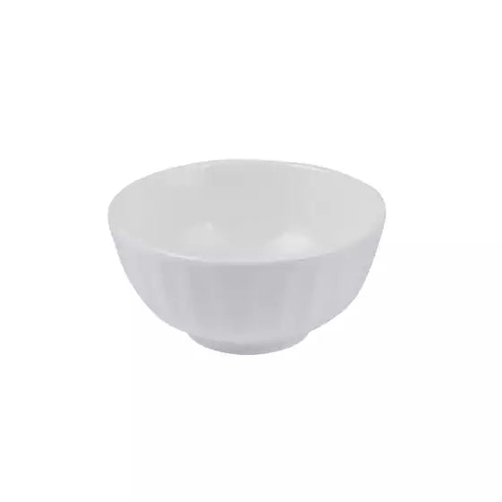 Round Bowl: Snow Scalloped 140mm