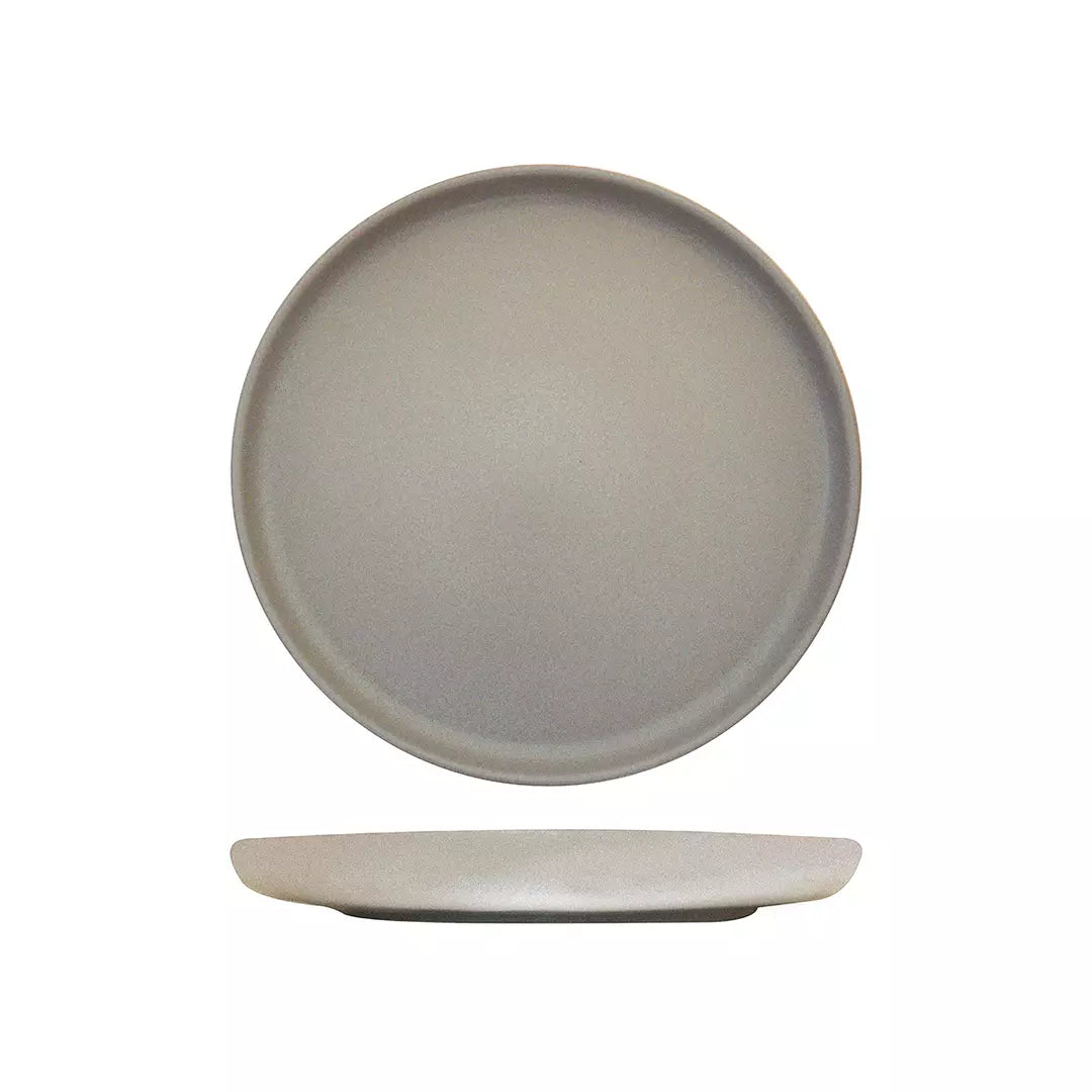 Eclipse Uno Light Grey Round Walled Plate 280mm (Box of 6)