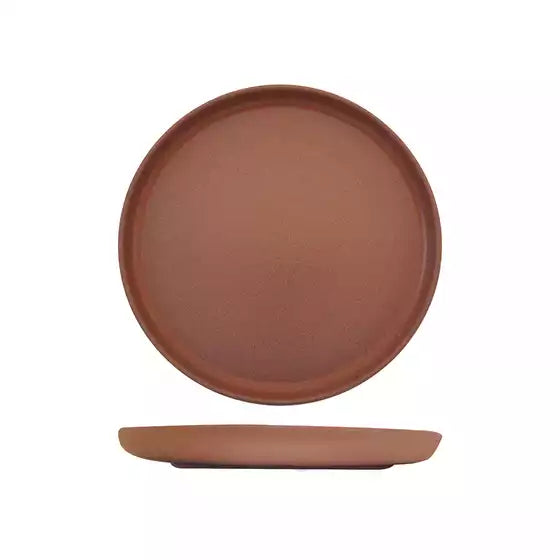 Uno Brown Round Walled Plate - 280mm (Box of 6)