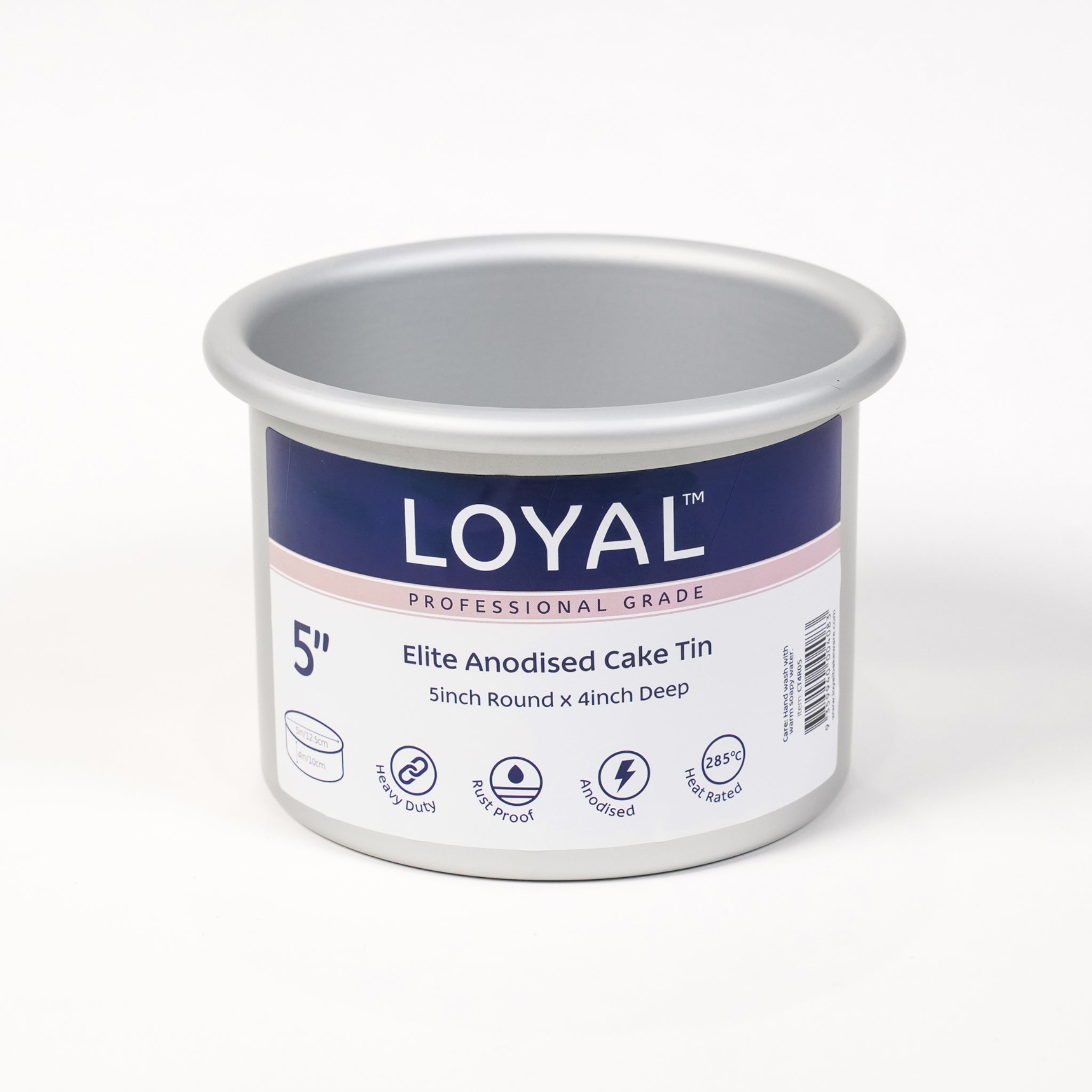 LOYAL Elite Anodised Cake Tin Deep Round (5in)