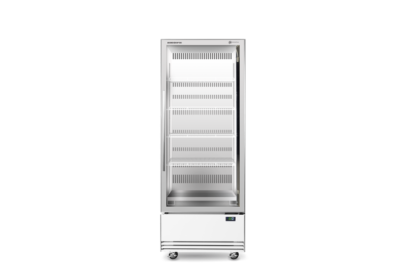 BME600N-A 1 Glass Door Display or Storage Fridge