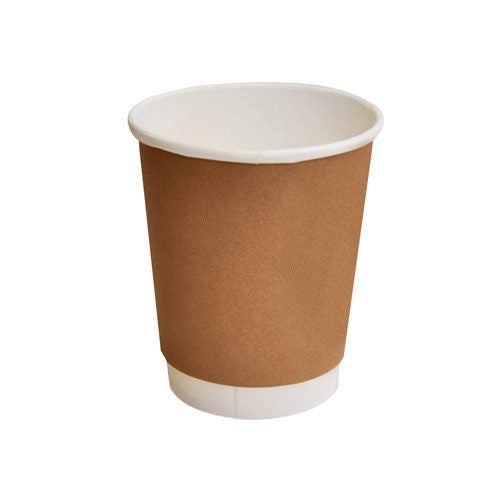 8oz PLA Coated DW Cup Brown Standard (25PC)