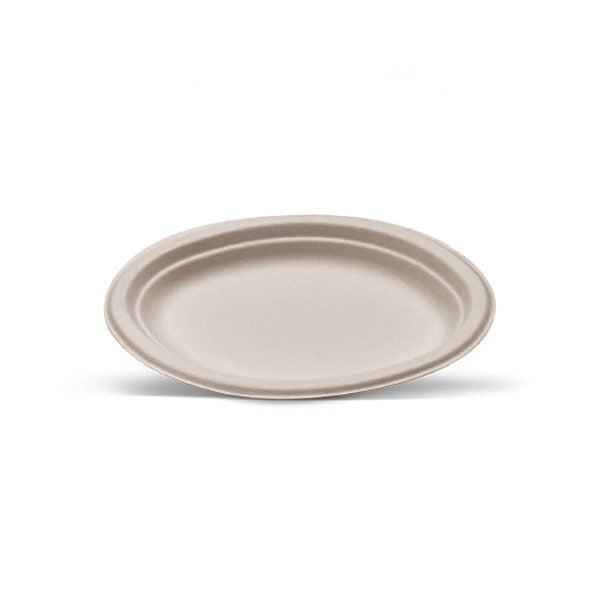 Unbleached Sugarcane Oval Plate Small (50Pack)