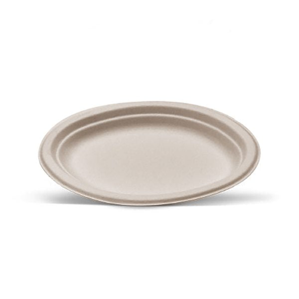 Unbleached Sugarcane Oval Plate Large (50Pack)