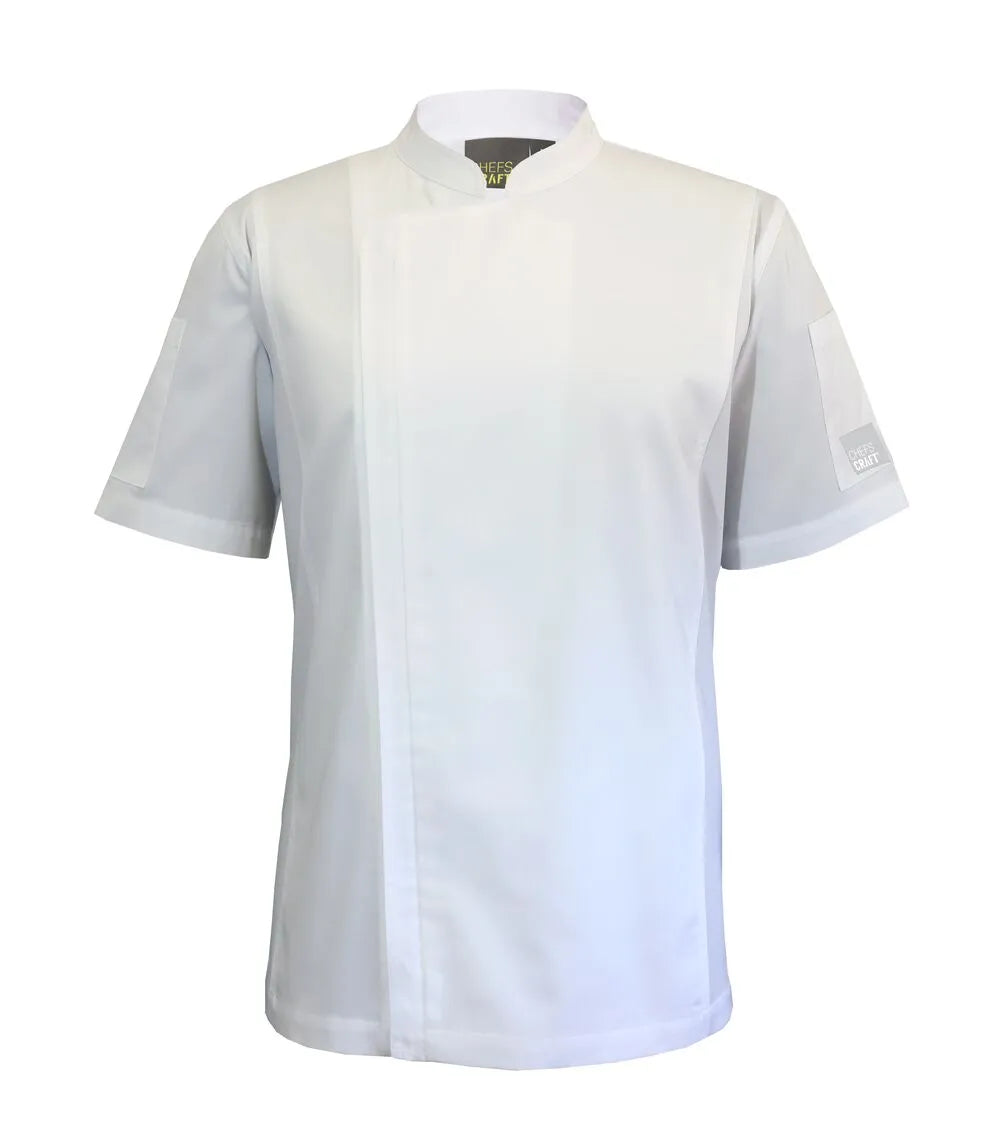XLARGE-LIGHTWEIGHT SLIMMER FIT FRONT ZIP CLOSURE CHEFS JACKET
