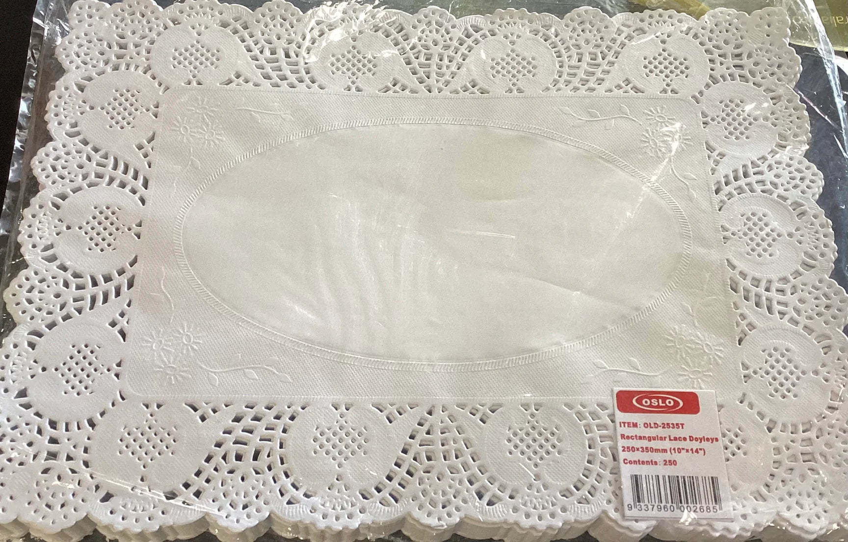 OSLO rectangular lace doyleys 250x350mm - 10''x14'' 250 pcs