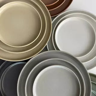 Uno Brown Round Walled Plate - 175mm (Box of 6)