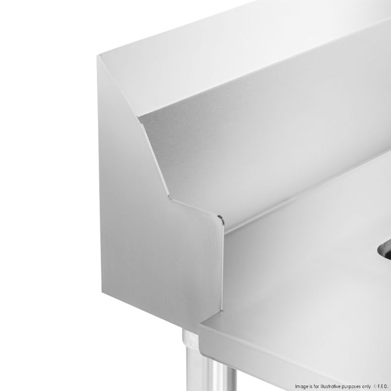 Single Sink Inlet Bench for Dishwasher - Left Handed 1200x700x900mm
