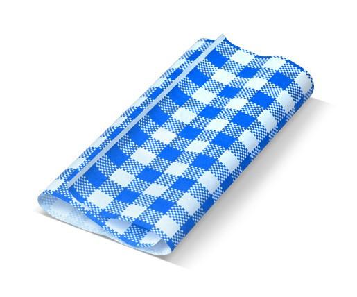 Blue Check Printed Food Greaseproof Paper 200pcs