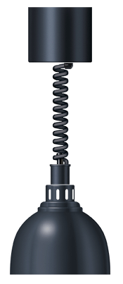 DL-759-RL/BoldBlack Hatco Decorative Heat Lamp Bold Black Retractable Cord Adjusts between 762mm & 1740mm