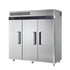 Turbo Air K-Series Three Glass Door Top Mount Upright Refrigerator