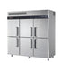 Turbo Air K-Series  Solid Six Half Door Top Mount Upright Refrigerator