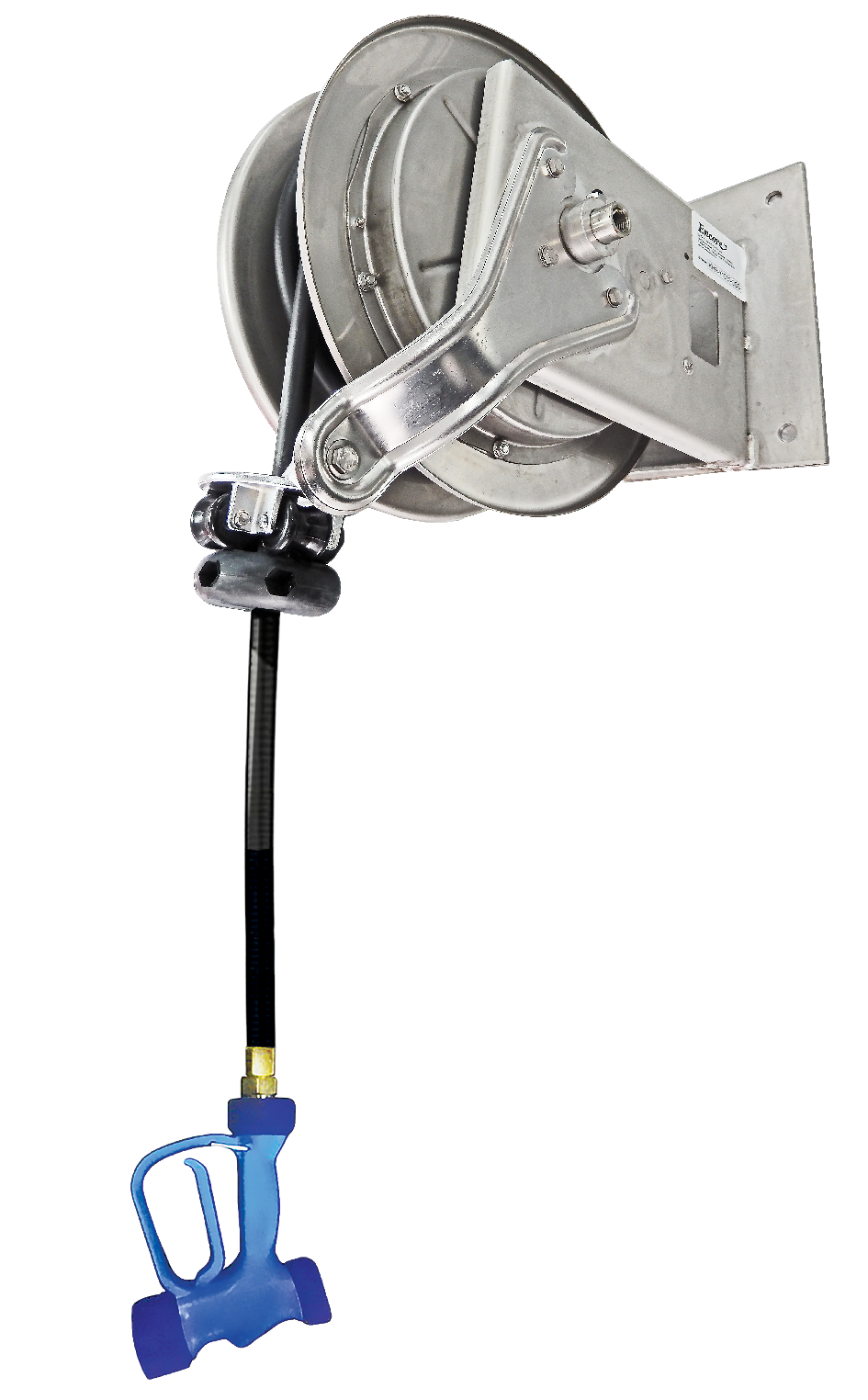 JET-1035-OSS-Y722 Jestream Stainless Steel Construction Open Hose Reel Assembly 11m hose supplied with Y722 spray gun.Shipping weight 17Kg