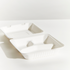 Sugarcane 3 Comp Large Dinner Box - White