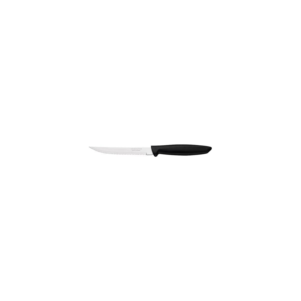 Churrasco Plenus Steak Knife Serrated Narrow Blade Black 127mm