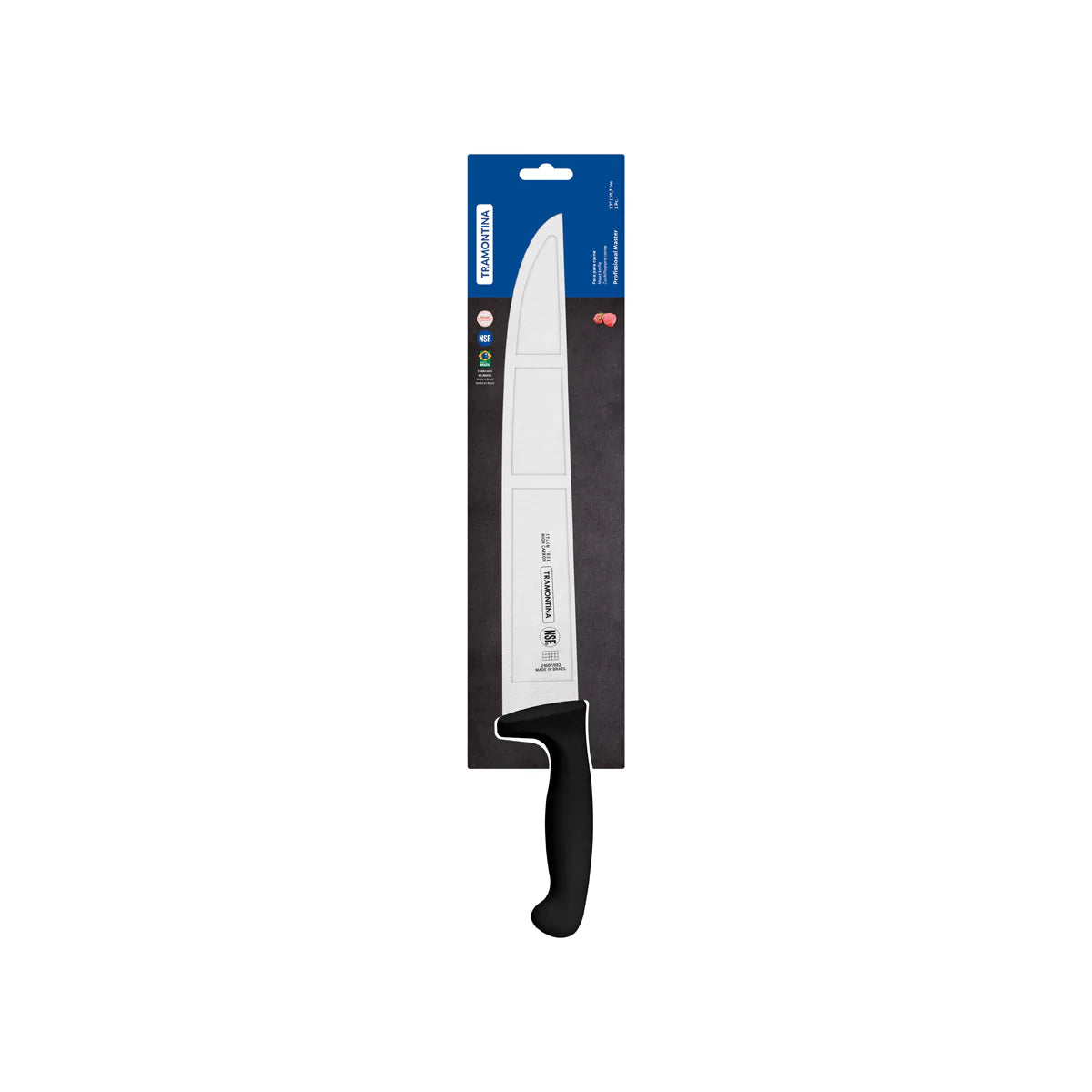 Professional Master Black Butcher Knife Straight Back 300mm