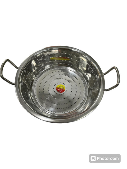 COLANDER STAINLESS STEEL WITH HANDLE SIZE 40 cm