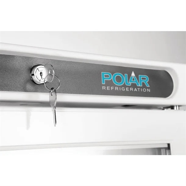 Polar C-Series Glass Door Display Freezer White 365Ltr