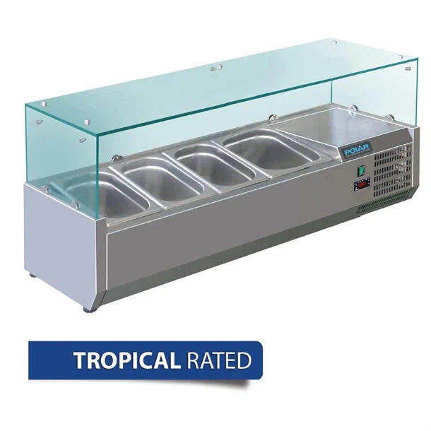 Polar G-Series Countertop Prep Fridge 3x 1/3GN & 1x 1/2GN