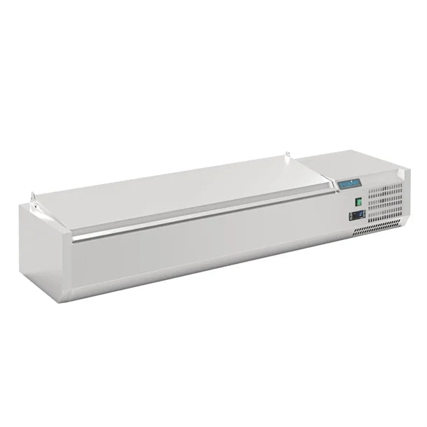 Polar G-Series Countertop Prep Fridge with Lid 6x 1/4GN with Hard Stainless Lid