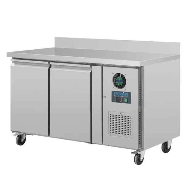 Polar U-Series Double Door Counter Freezer with Upstand 282Ltr