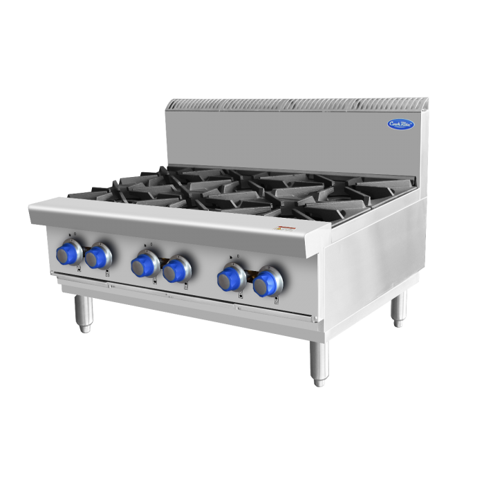 OPEN 6 BURNER COOK TOPS LPG AT80G6B-C-LPG