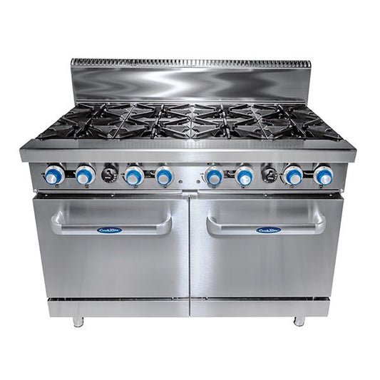 8 BURNER WITH OVEN W1219 X D790 X H1165 | COOKRITE 1 ATO-8B-F-LPG