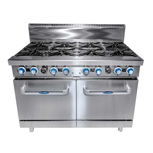 8 BURNER WITH OVEN W1219 X D790 X H1165 COOKRITE ATO-8B-F-NG