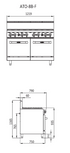 8 BURNER WITH OVEN W1219 X D790 X H1165 COOKRITE ATO-8B-F-NG