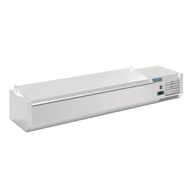 Polar G-Series Countertop Prep Fridge with Lid 8x 1/4GN with Hard Stainless Lid