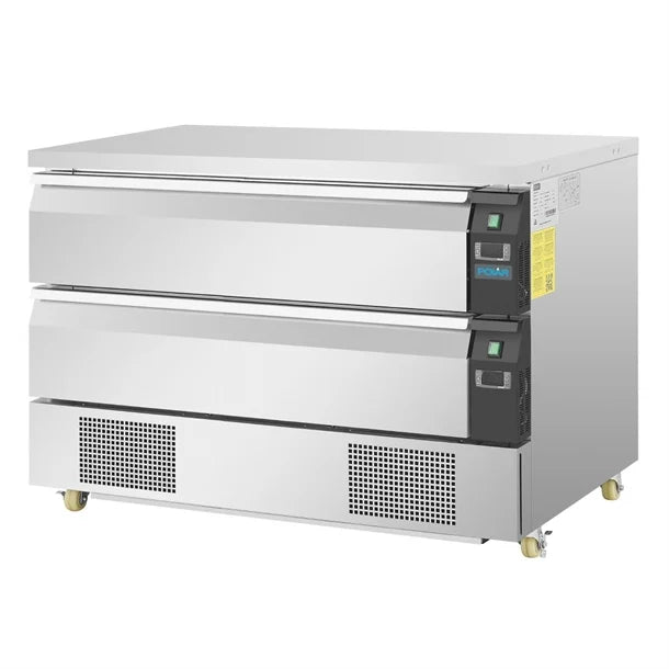 Polar U-Series Double Drawer Counter Fridge Freezer 6xGN
