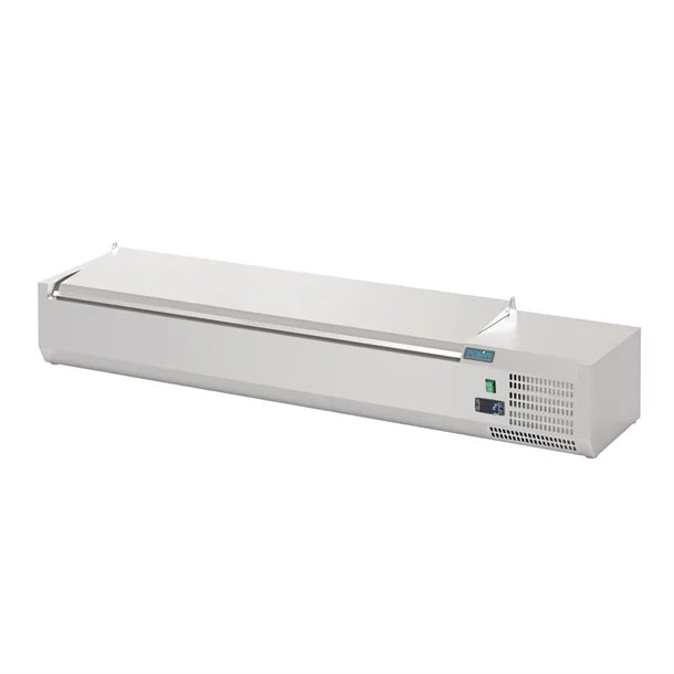 Polar G-Series Countertop Prep Fridge with Lid 8x 1/4GN with Hard Stainless Lid