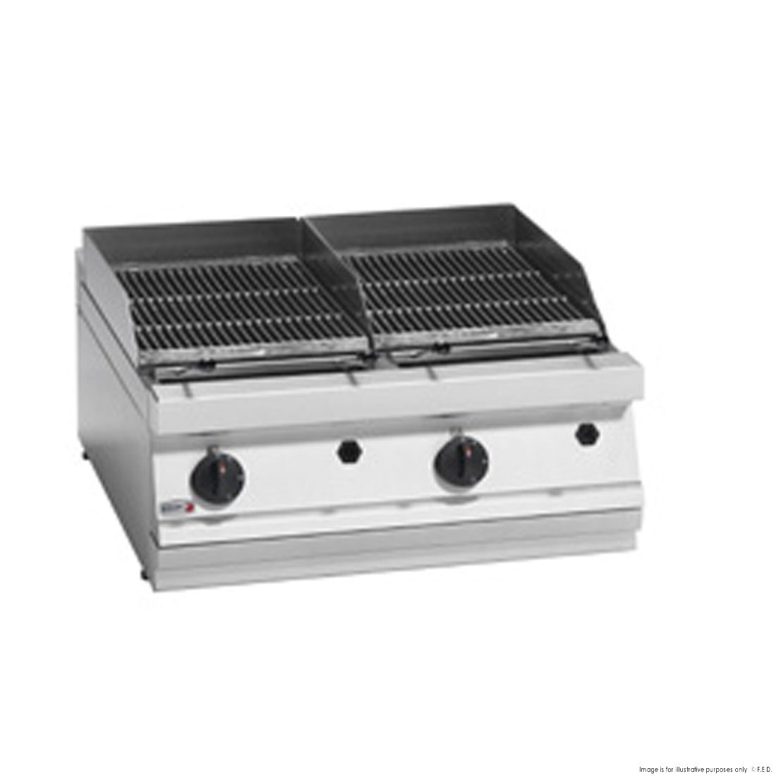 Fagor 700 series - LPG charcoal 2 grid grill BG7-10LPG
