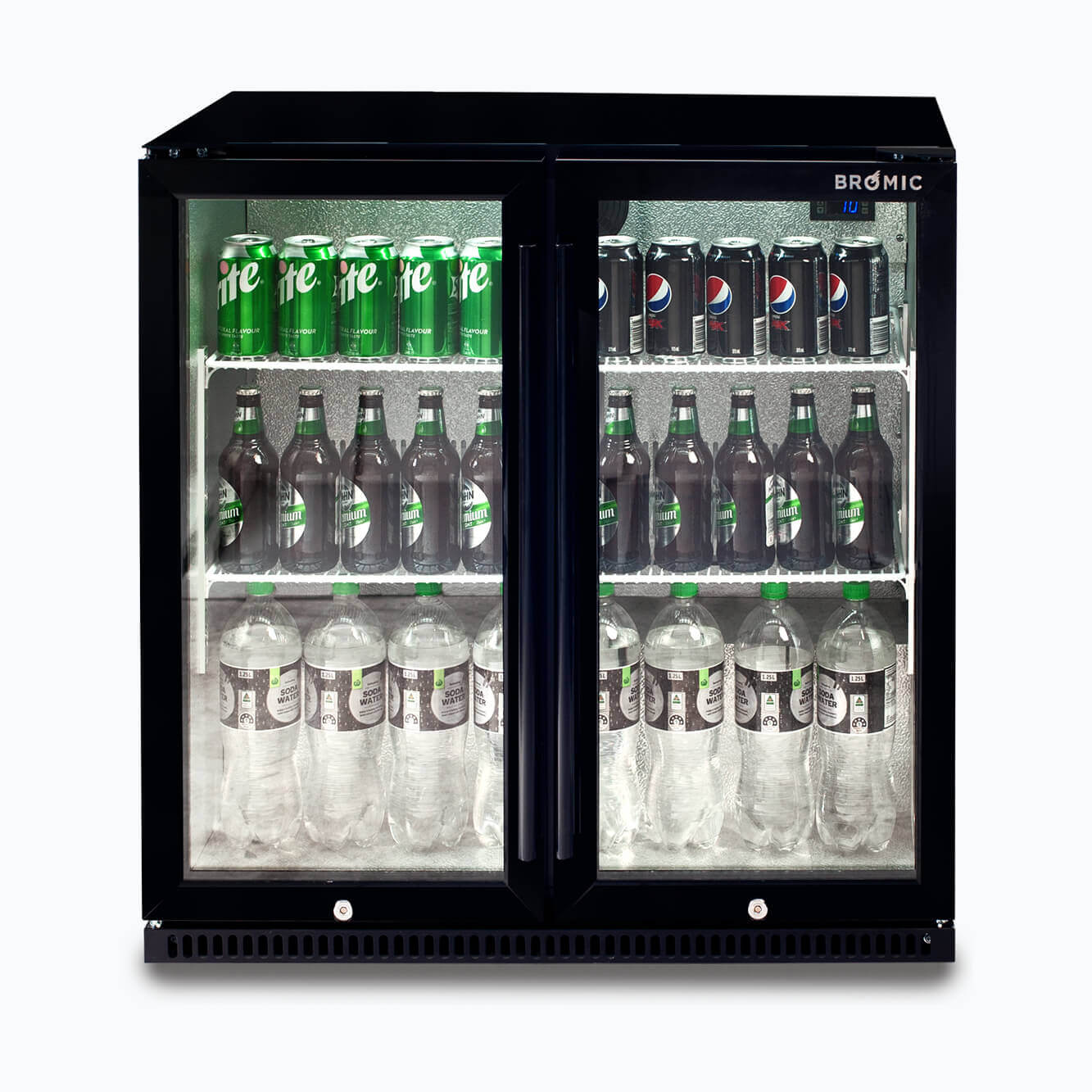 Chiller BB0200GD-NR B/Bar 2DR Hinged 190L 870mm