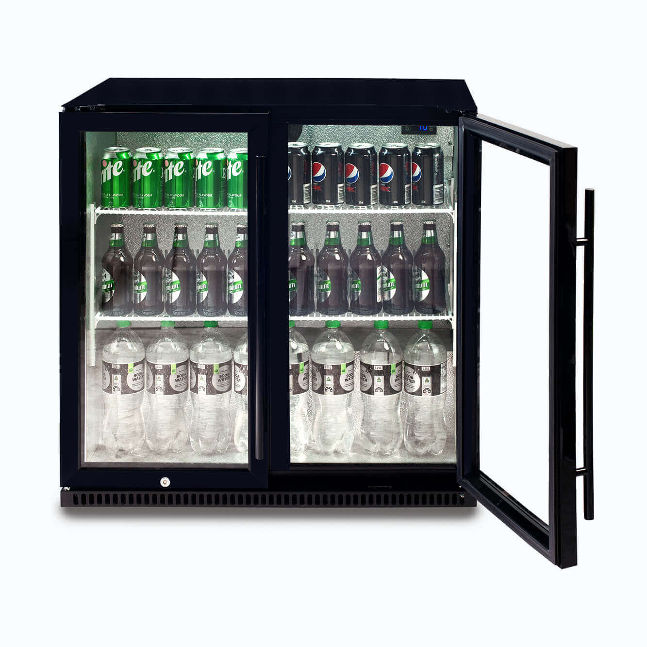 Chiller BB0200GD-NR B/Bar 2DR Hinged 190L 870mm