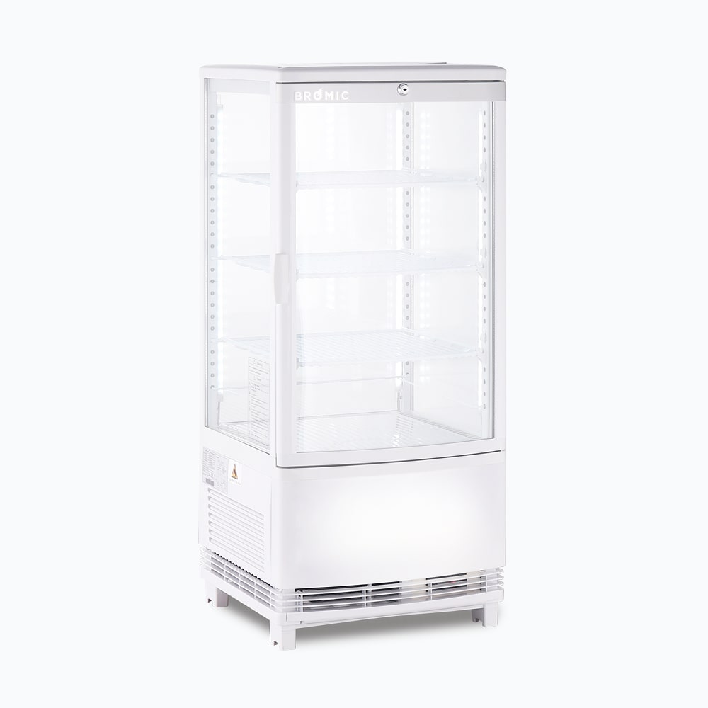 Chiller CT0080G4WC-NR C/top Wht LED 80L Curved GLS