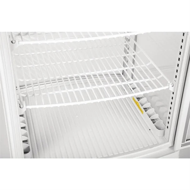 Polar C-Series Energy Efficient Curved Door Display Fridge White - 86Ltr