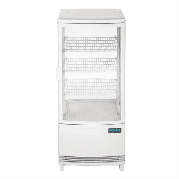 Polar C-Series Energy Efficient Curved Door Display Fridge White - 86Ltr