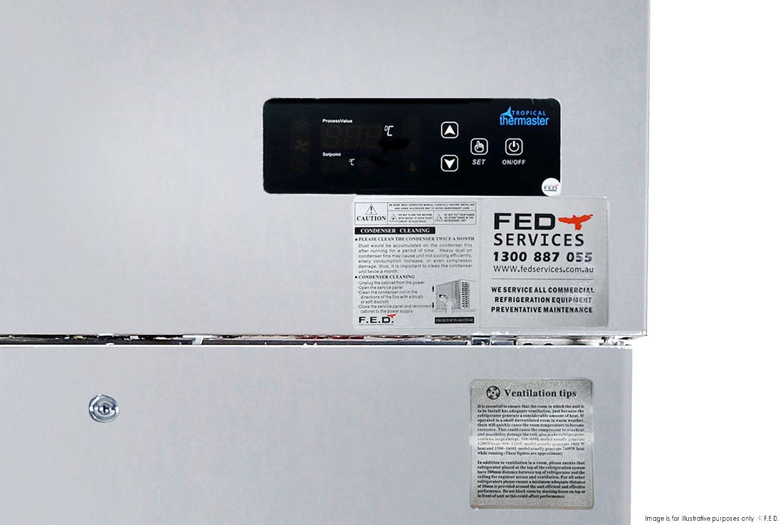 Thermaster TROPICAL 4 x Half door SS Fridge - SUC1000
