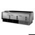 Tecnodom Serie MR80 Black 2000mm Self-serving Deli Display with Storage and Castors - TDMR-0820SELF