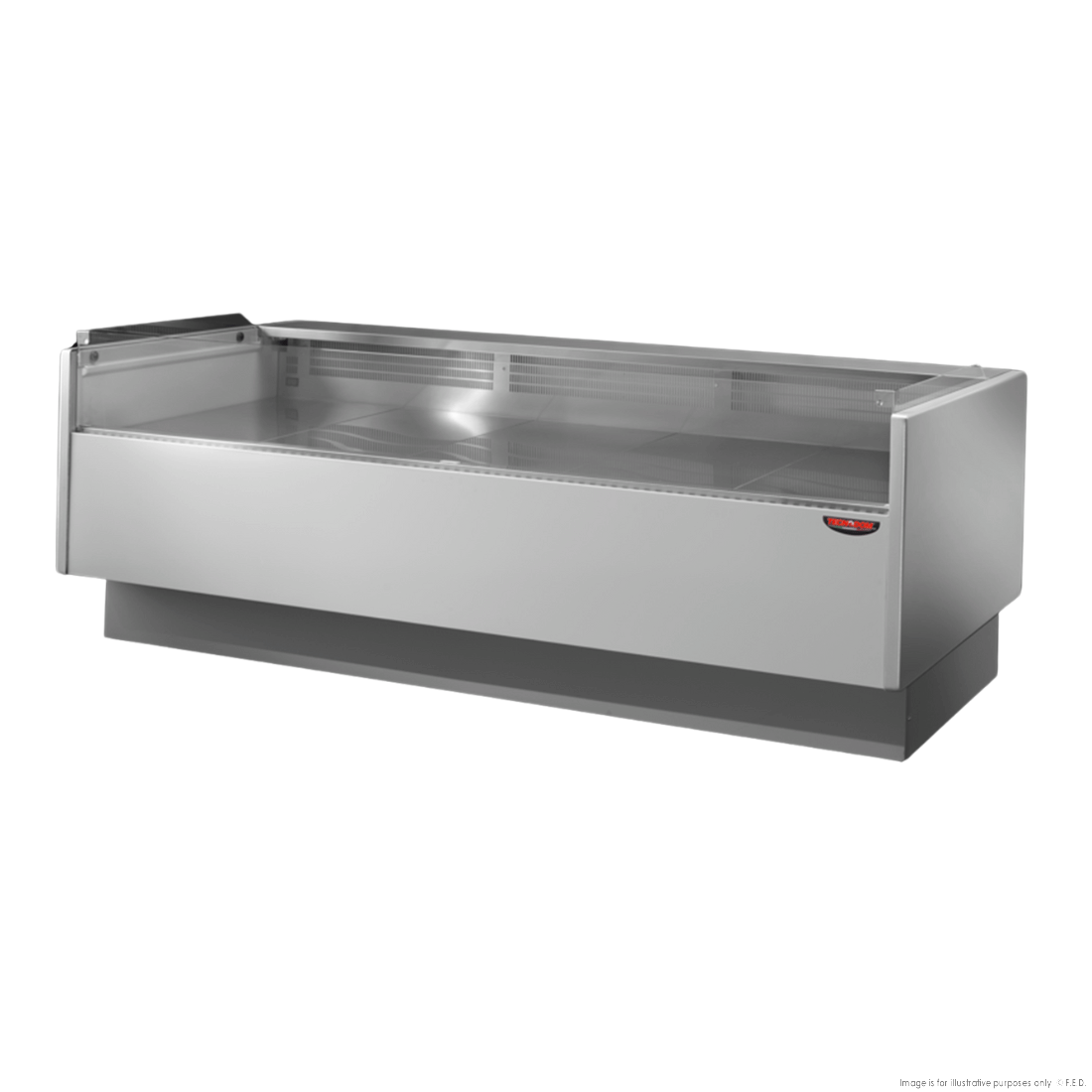 Tecnodom Serie MR80 Black 2000mm Self-serving Deli Display with Storage and Castors - TDMR-0820SELF