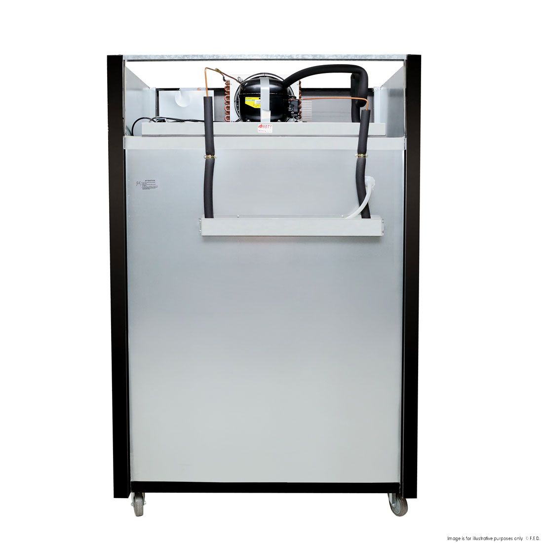Thermaster Double Glass Door Black Stainless Steel Upright Freezer - SUFG1000B